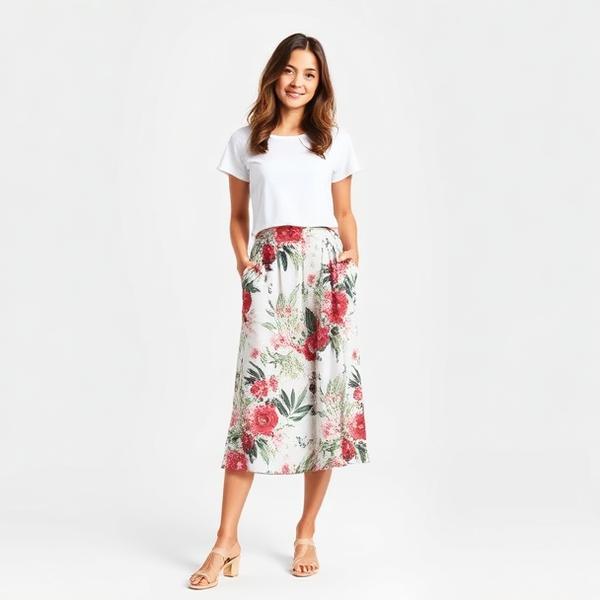 Trendy Floral-print Two-piece Skirt Set For Women — Summer Outfit